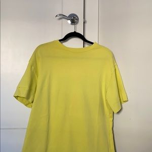 Zara Basics Bright/Neon Yellow T-Shirt Dress